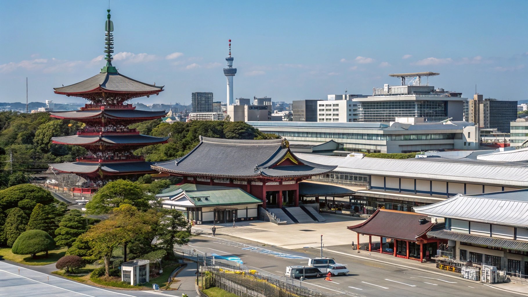 成田市の街並み